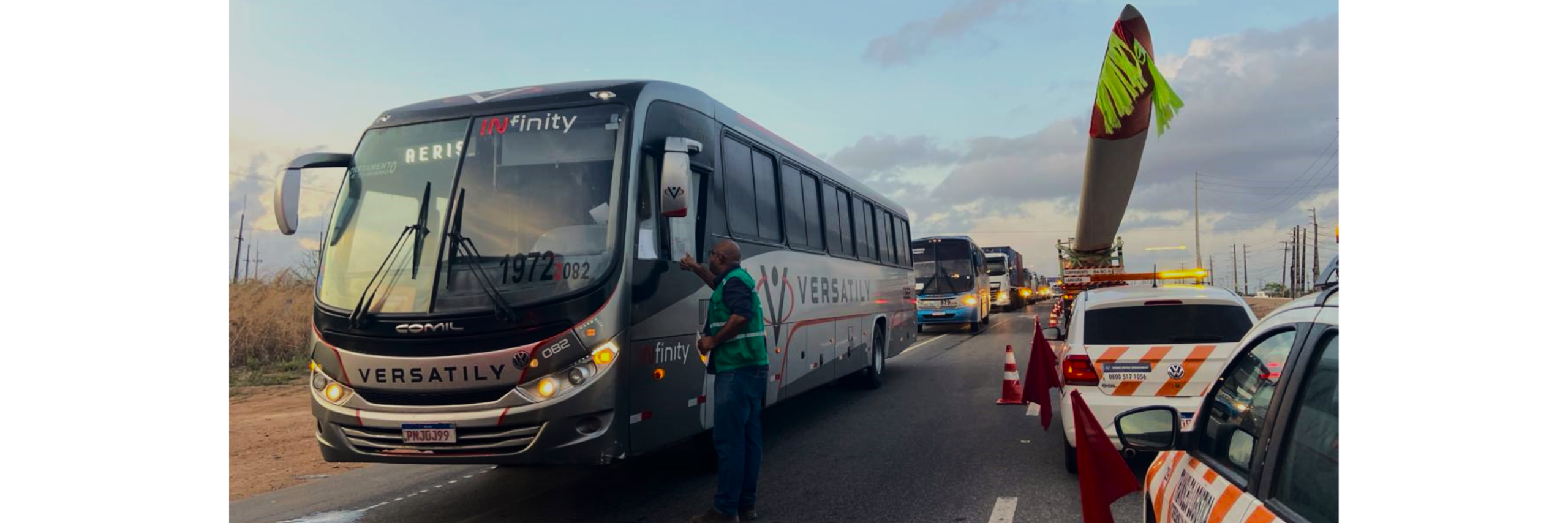 Estradas movimentadas exigem mais atenção com veículos de grande porte